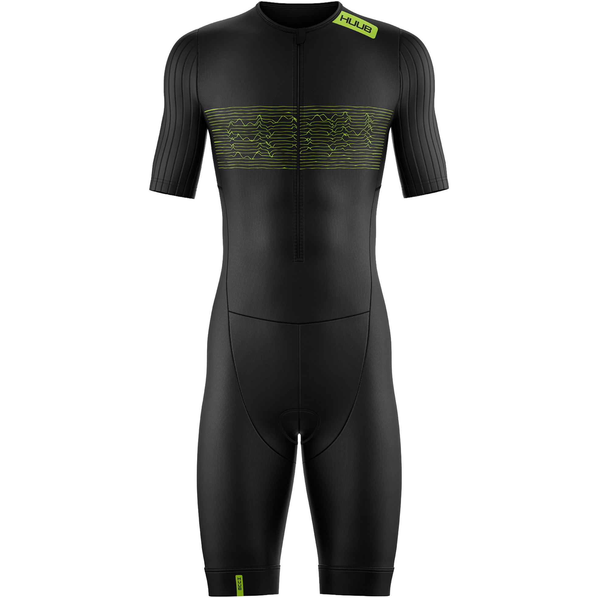 2026 HUUB Männer Contour Tri Suit CONTSBL - Black / Lime